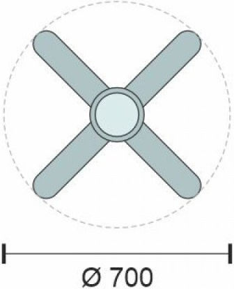 Spot Light Ανεμιστήρας Οροφής 70cm με Φως Καφέ / Λευκός