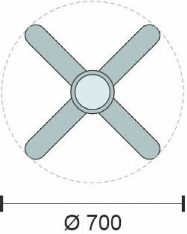 Spot Light Ανεμιστήρας Οροφής 70cm με Φως Καφέ / Λευκός