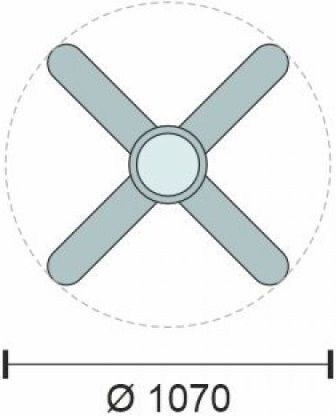 Spot Light Ανεμιστήρας Οροφής 10.7cm με Φως Λευκός