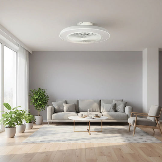 DictroLux 862200 Πλαφονιέρα 48cm με Φως Λευκή