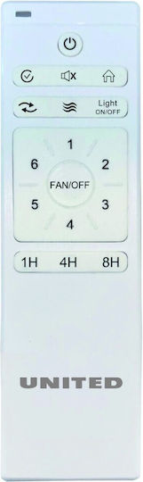 United Deckenventilator 132cm mit Leuchte Braun / Schwarz