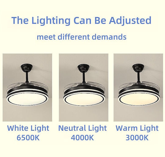 Home Lighting Fama Ceiling Fan 105cm With Black Light Fixture