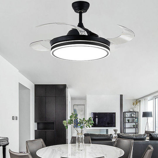Home Lighting Fama Ceiling Fan 105cm With Black Light Fixture