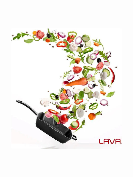Lava Grill Pan Cast Iron with Enamel Coating 19.5cm
