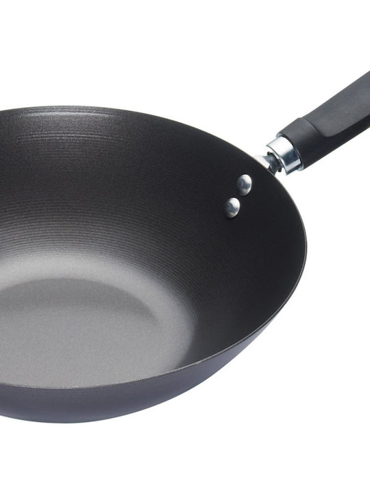 Kitchen Craft Wok από Ανθρακούχο Χάλυβα με Αντικολλητική Επίστρωση 26.5cm