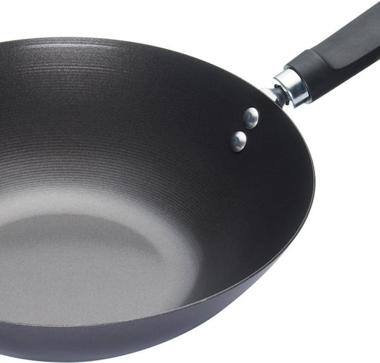 Kitchen Craft Wok από Ανθρακούχο Χάλυβα με Αντικολλητική Επίστρωση 26.5cm