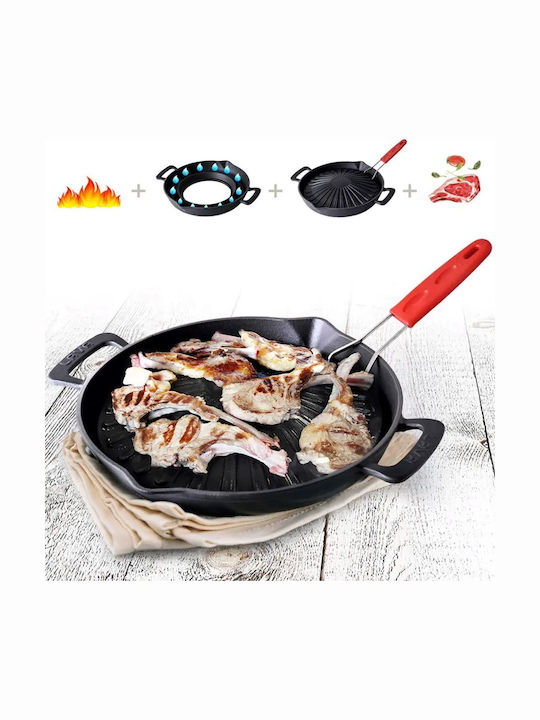 Lava Grill Pan Cast Iron with Enamel Coating 32cm
