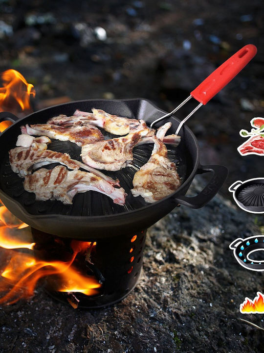 Lava Grill Pan Cast Iron with Enamel Coating 32cm