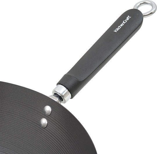 Kitchen Craft Wok από Ανθρακούχο Χάλυβα με Αντικολλητική Επίστρωση 35.5cm