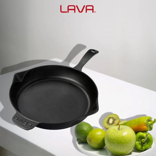 Lava Cast Iron Pan with Enamel Coating 28cm