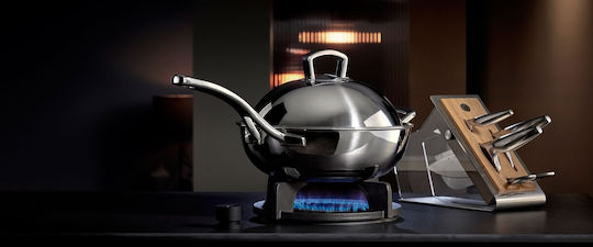 WMF Wok Stainless Steel with Lid 28cm