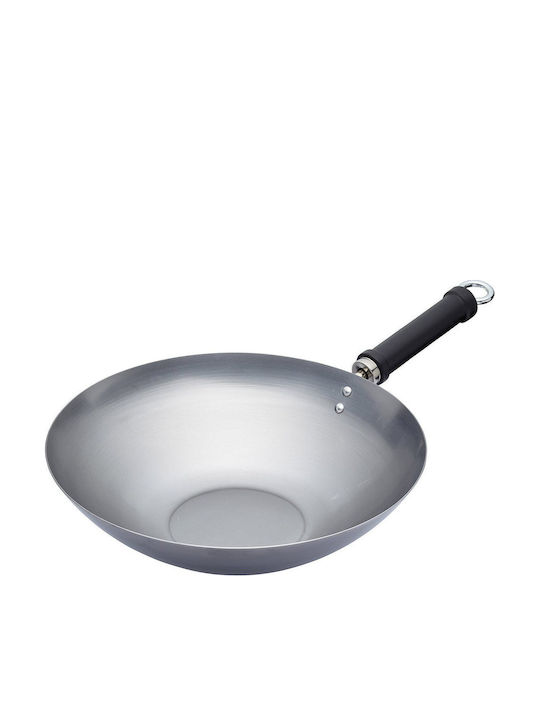 Kitchen Craft Wok Din Oțel Carbon Cu Acoperire Antiaderentă 30cm