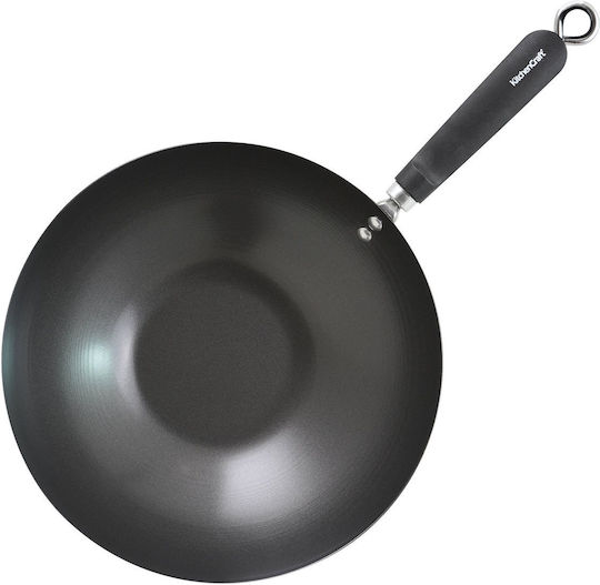 Kitchen Craft Wok made of Carbon Steel with Non-Stick Coating 30cm