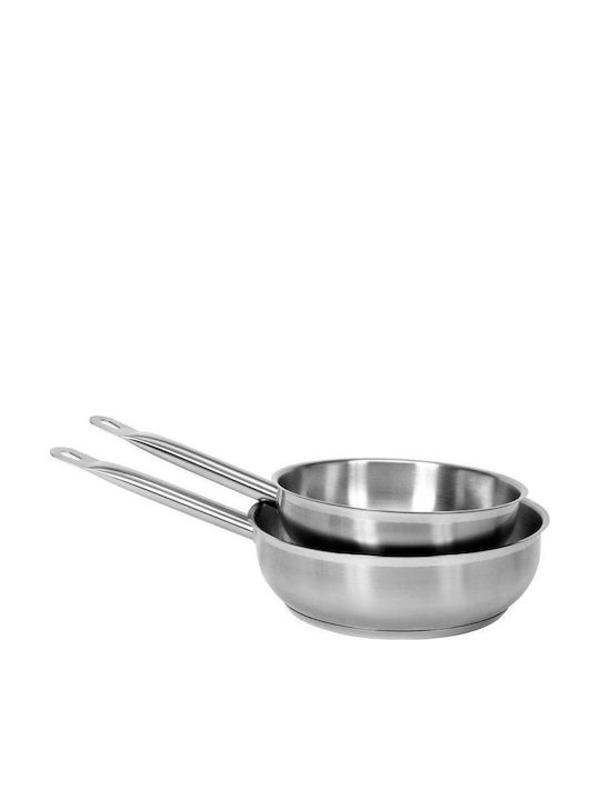 Yato Gastro Pan Made of Stainless Steel with Lid with Ceramic Interior Coating