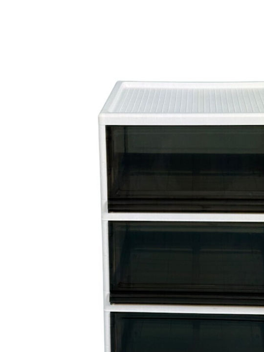 Vesta Plastic Drawer Unit 3 Tiers White 46x42x80cm
