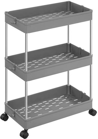 Songmics Lebensmittelregal Kunststoff 3 Ebenen Grau KSC009G01 Songmics Lebensmittelregal Kunststoff 3 Ebenen Grau KSC009G01