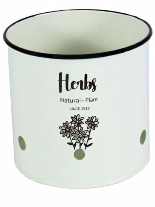 Metallic Kitchen Organizer Pufo Herbs Organizing Storing Cutlery Utensils Tea Bags Coffee Capsules White