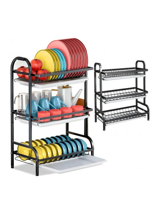 Scurgător De Chiuvetă Metalic Negru 53x23.5x61cm