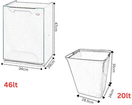 ArtPlast Coș de Reciclare Plastic Galben 66lt 1buc