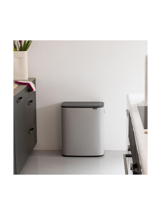 Brabantia Bo Touch Mülleimer Kunststoff Grau 60lt