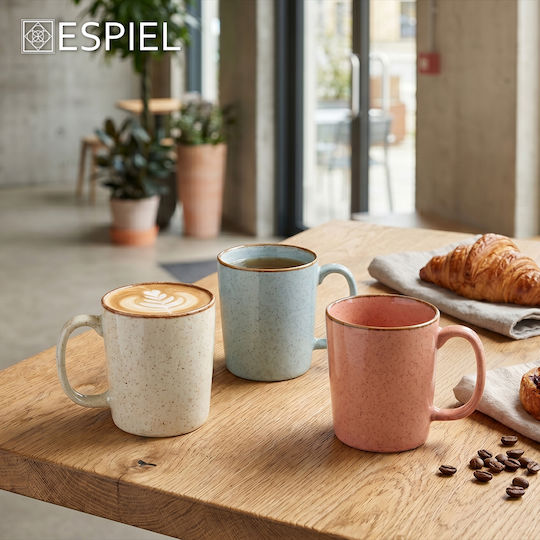 Espiel Essentials Κούπα Κεραμική Ροζ 330ml 6τμχ