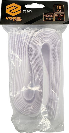 Vorel 73845 Velcro White 450mm 10 Pieces