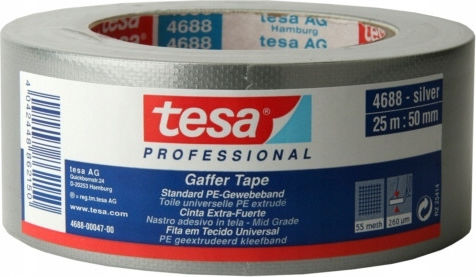 Tesa Professional Standard Silver Самозалепваща Лента за тъкани Сив 50ммx25м 1бр