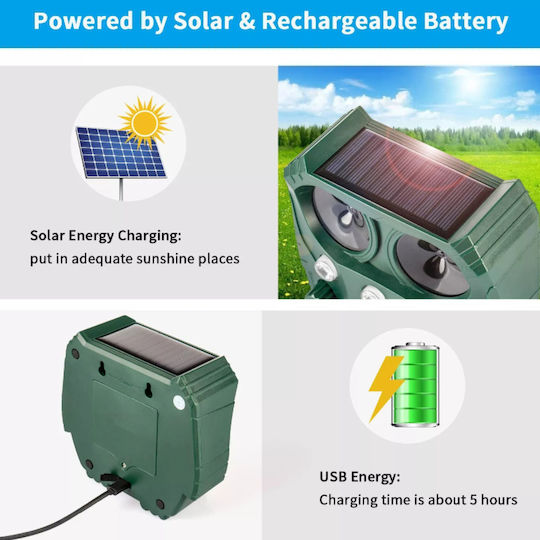 Ultrasonic Repellent Device Rodents / Birds Solar
