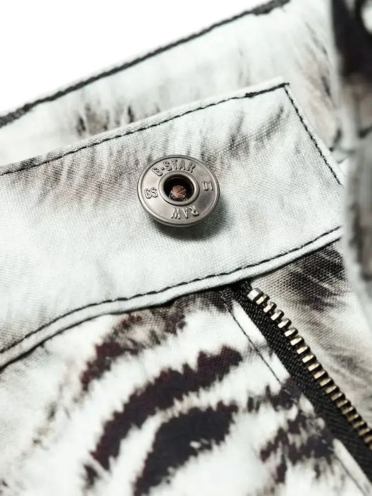 Дамски Текстилен Панталон в Boyfriend Кройка Леопардов Pharrell Williams White Tiger Print