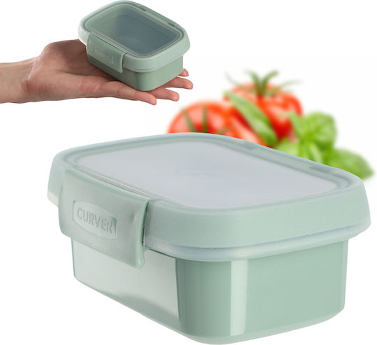 Recipient Alimentar Gustare Dreptunghiular 0.2l Smart Eco To Go 12x9x5cm Verde Deschis