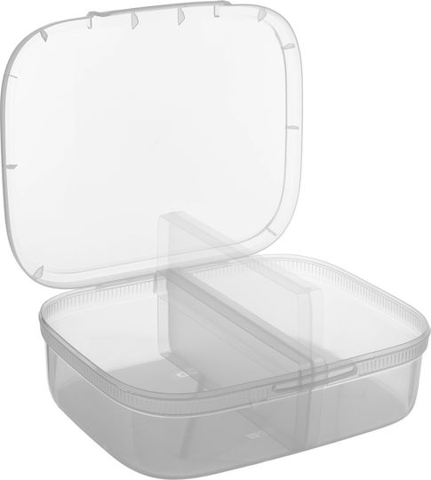 Rectangular Food Storage Container Divider 3.3L Snap Box Transparent Rectangular Food Storage Container Divider 3.3L Snap Box Transparent