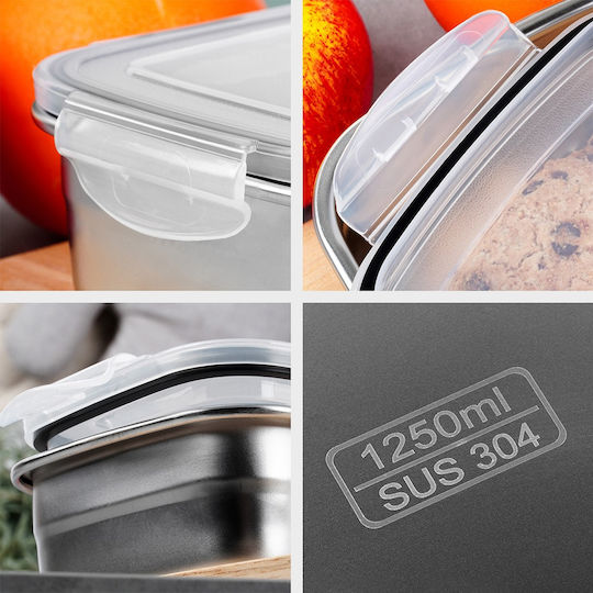 Stainless Steel Food Container Lid 1.25ml Stainless Steel Food Container Lid 1.25ml