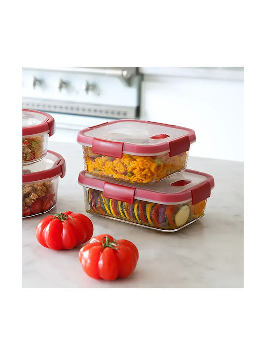 Curver Glass Lunch Box Smart Red 900ml