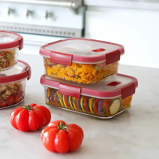 Curver Glass Lunch Box Smart Red 900ml
