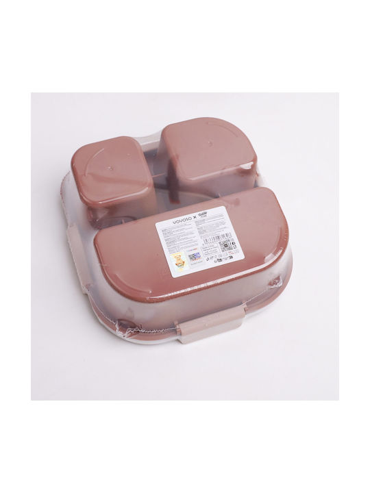 Recipient De Mâncare Din Plastic Maro 1.2lt