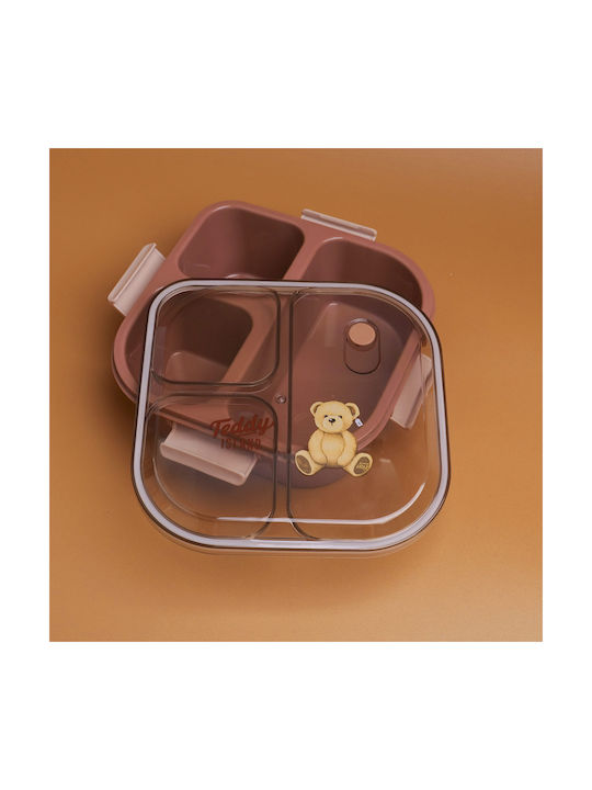 Recipient De Mâncare Din Plastic Maro 1.2lt