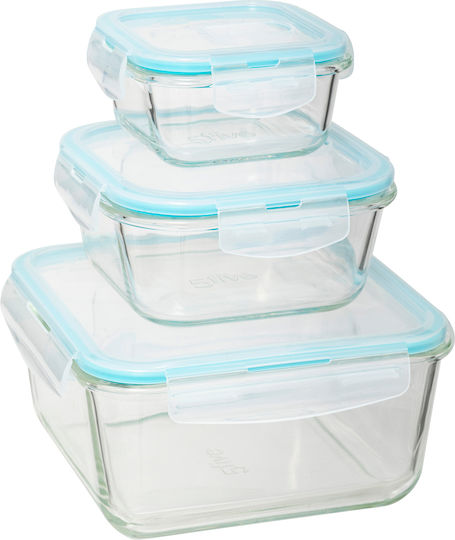 5Five Set Glas Mittagsboxen Transparente 3Stücke