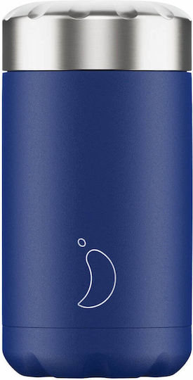 Chilly's Δοχείο Φαγητού Inox Θερμός Matte Blue 500ml