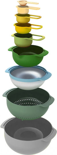 Joseph Joseph Set Kunststoff-Mittagsboxen Mehrfarbig 14,5x28,5cm 9 Stück