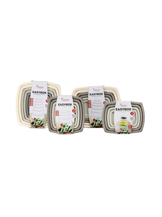 Viosarp Set Plastic Transparent Lunch Boxes 6 Pieces
