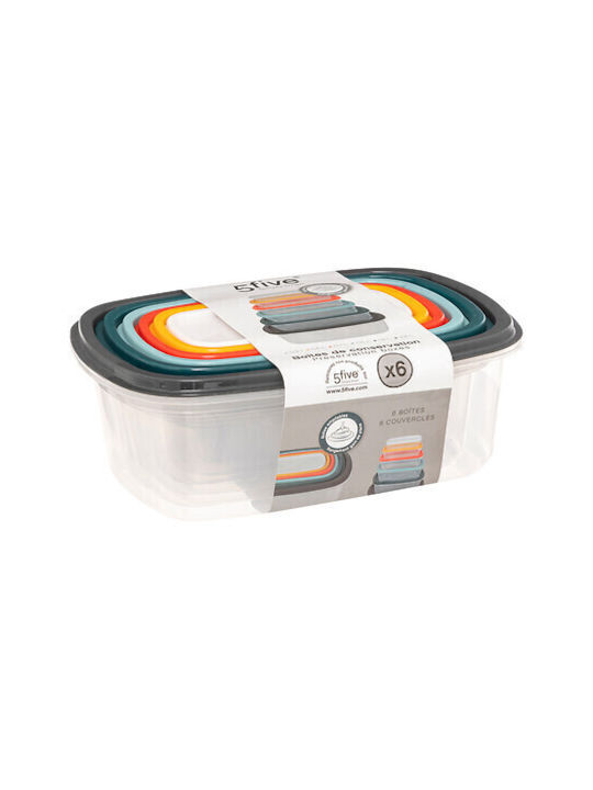 5Five Lunchbox Kunststoff Mehrfarbig 26x19cm 6Stück