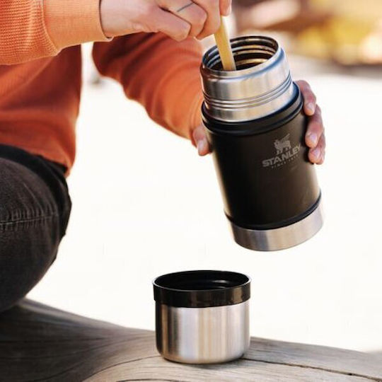 Stanley Legendary Classic Cutie pentru Mâncare Termos Inox Matt Black Pebble 700ml 1buc