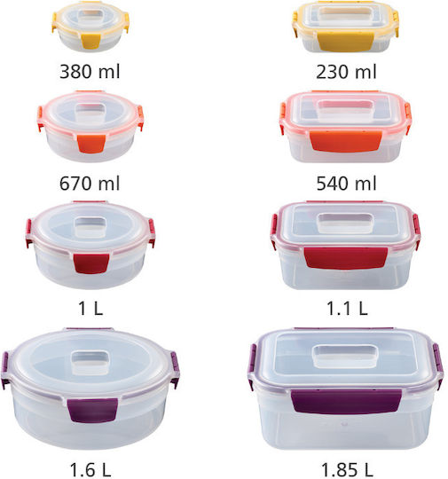 Joseph Joseph Set Cutii De Prânz Din Plastic Multicolore 8 Bucăți