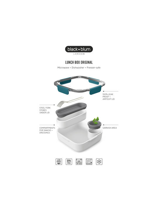 Black+Blum Cutie pentru Mâncare Plastic Ocean Potrivit pentru Cuptor cu Microunde 1000ml 1buc