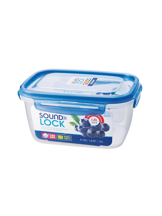 Lock&Lock Microwave Plastic Lunch Box Blue 1500ml