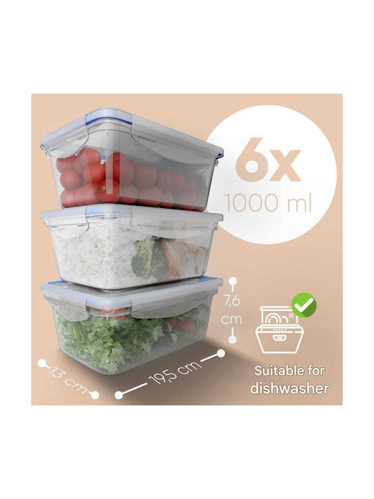 CLASSBACH Plastic Lunch Box C-FHD 4006 K Transparent 3pcs