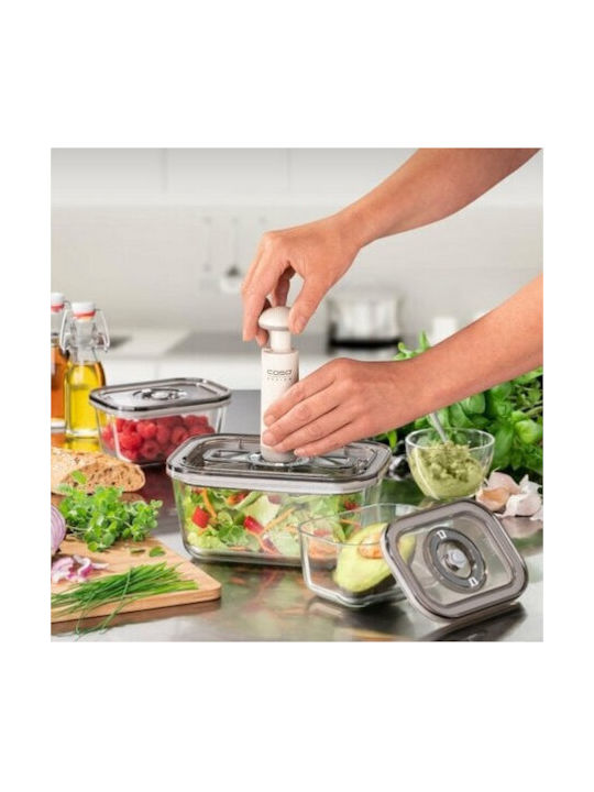 Caso Glass Lunch Box VacuBoxx Black 14.5x9.5cm 3pcs