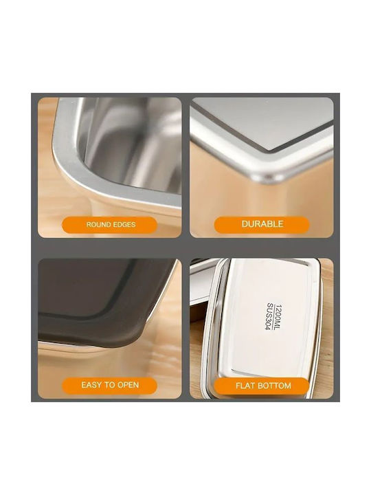 Yoko Design Δοχείο Φαγητού Inox Γκρι 2.3lt