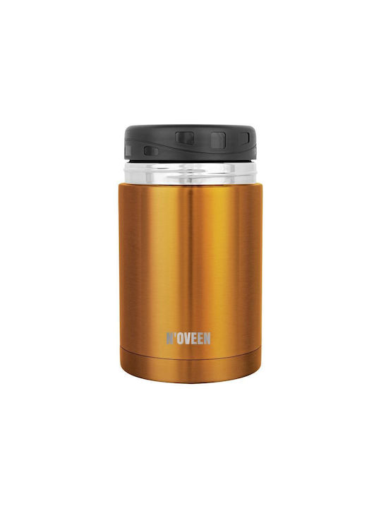 N'Oveen Δοχείο Φαγητού Inox Θερμός Γκρι 800ml