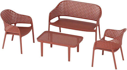 Outdoor Living Room Set Malaga 4 Pieces Bordeaux E320 S3